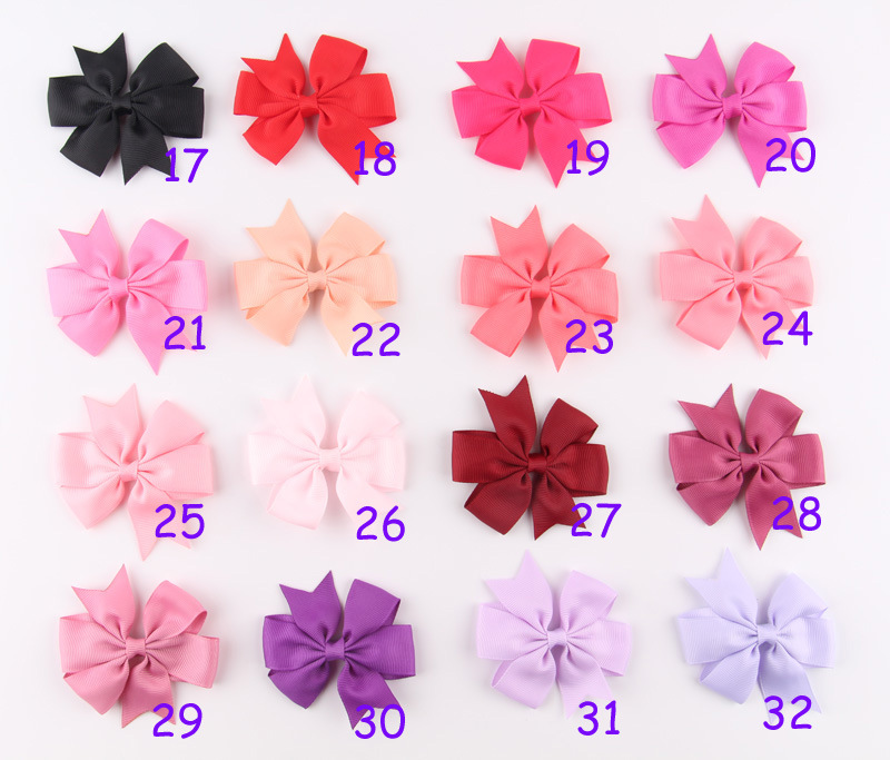 Solid Color Ribbed Ribbon Bow Hairpin display picture 2