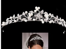 新娘水晶花朵皇冠 演出頭飾批發 發箍頭箍爪鏈水鑽珍珠發飾品