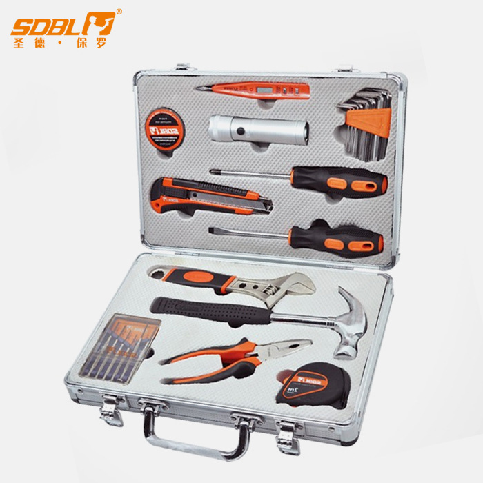 SDBL 家用维修五金工具箱28件套装组合 铝合金外箱 家庭礼品型 z
