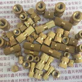 热熔螺母 通孔滚花螺母 铜嵌件 镶嵌螺母