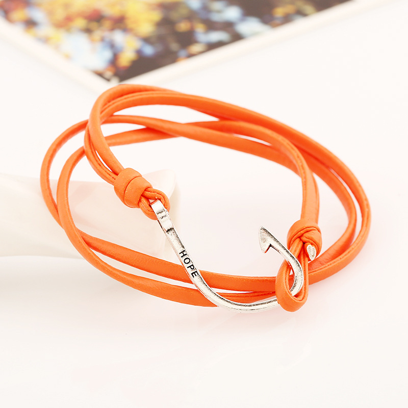 Nautical Navy Fishhook Alloy Bracelet Couple Fishhook Bracelet