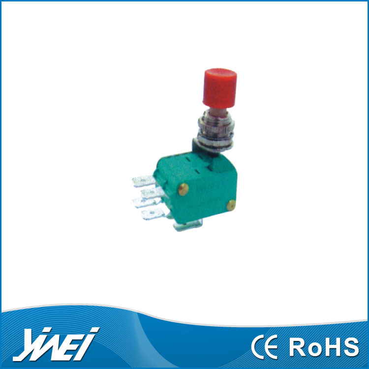 双排6脚大脚绿色铜触点银触点红色按键行程微动开关 YW3-503