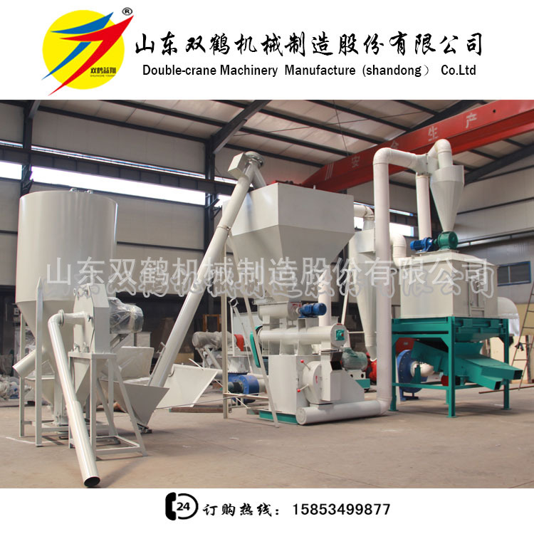 山东临沂猪饲料颗粒机，成套的时产1吨的畜禽饲料颗粒机组 包安装