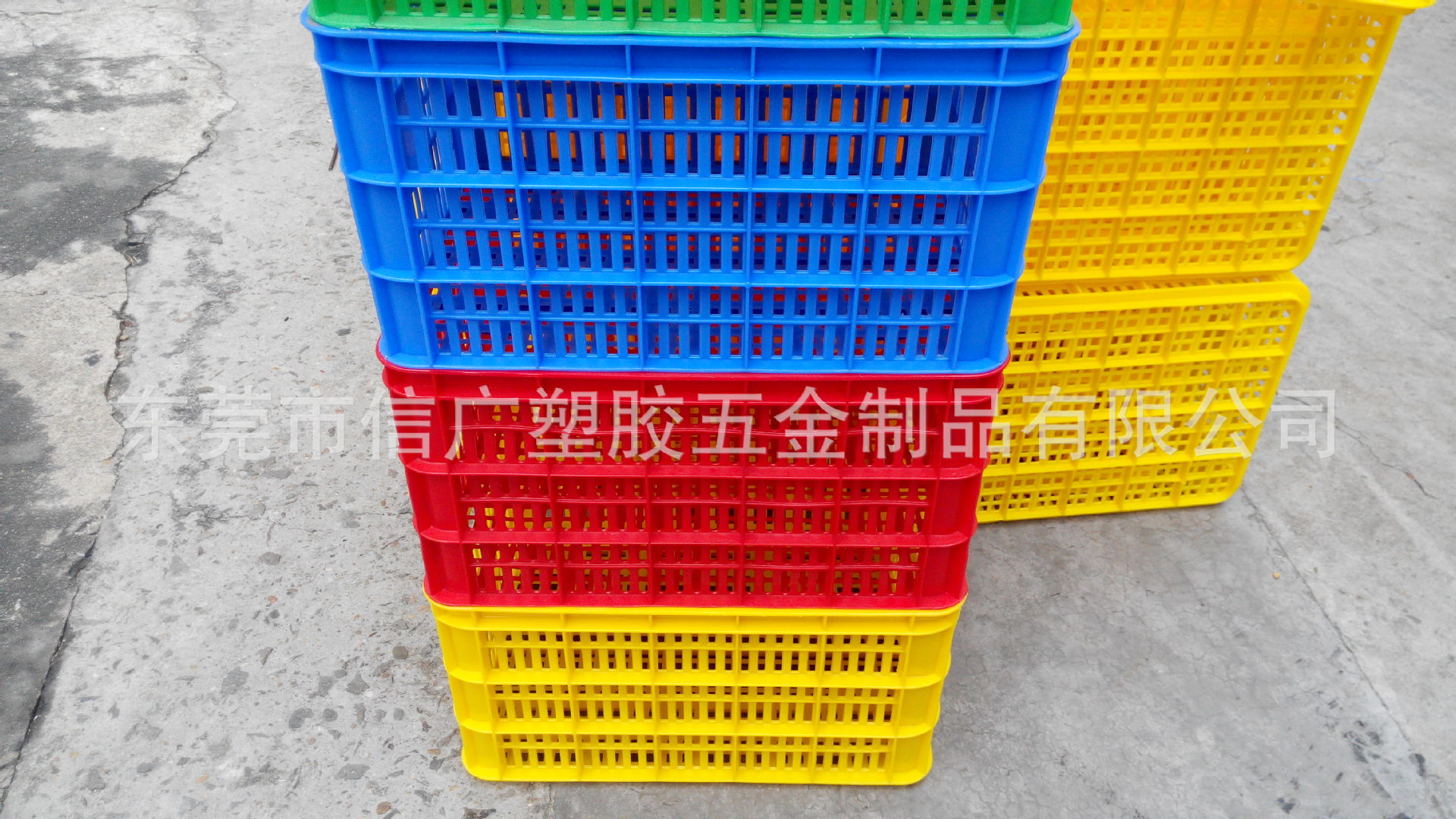 供应全国 可堆叠塑胶水果长途运输筐 蔬菜采摘周转箩 长方形胶框