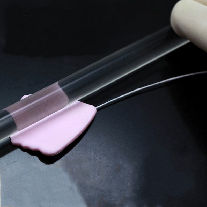 翻糖烘焙亚克力擀面杖  花卉水晶棒擀面棍  透明光面排气擀面杖