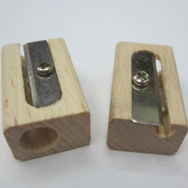 Точилка Деревянный Бук деревянная точилка для карандашей Деревянная точилка для карандашей Одно отверстие точилка