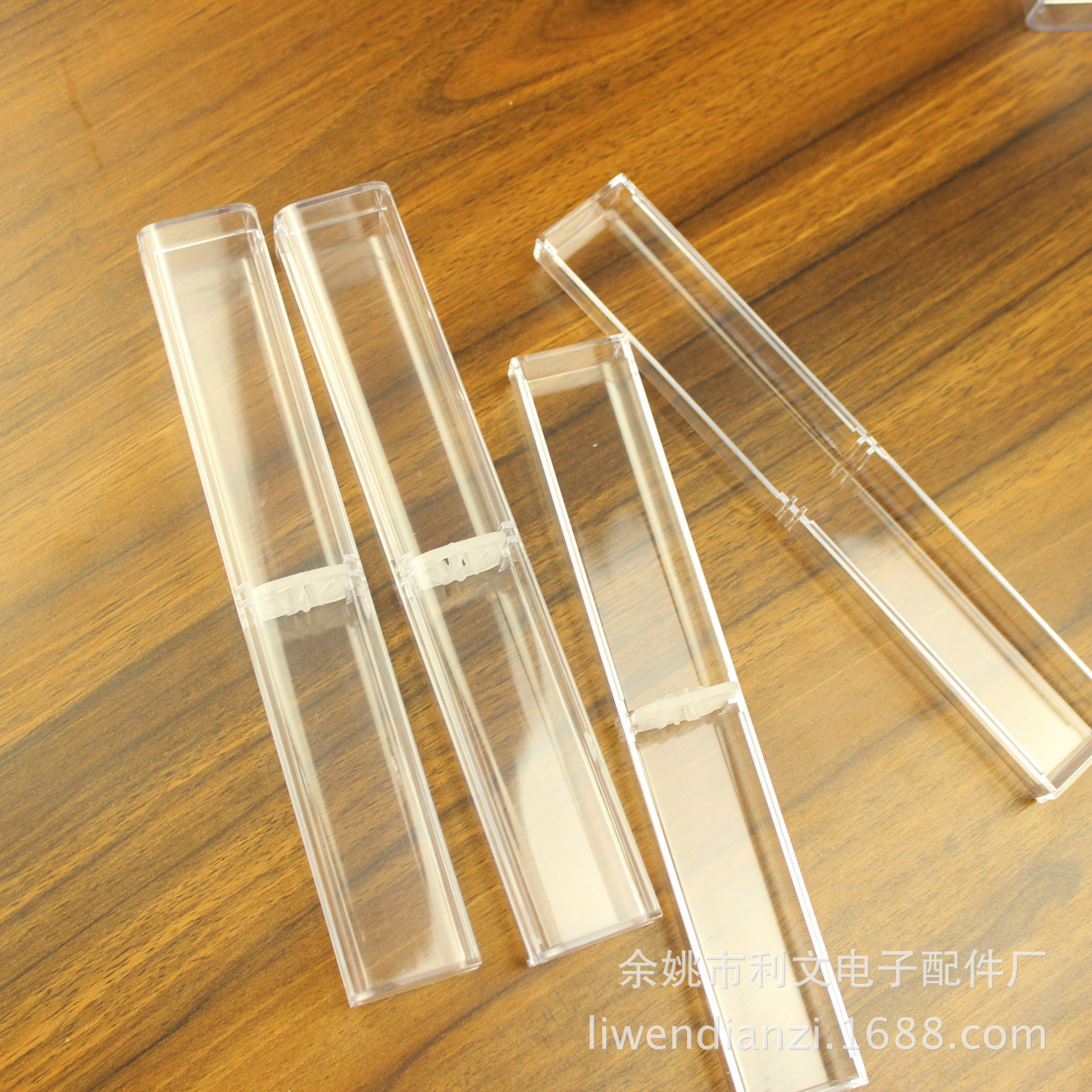 High transparency Rhinestone Pen packing Crystal clear crystal Plastic Pencil case Metal Pen Square Exhibition Gift box