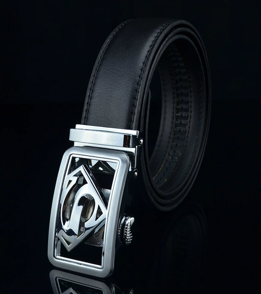 Silver buckle black belt