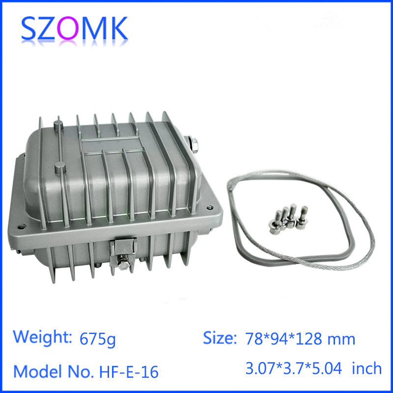奥科姆压铸铝屏蔽盒壳体电缆接线盒铝合金机箱防水盒外壳HF-E-16