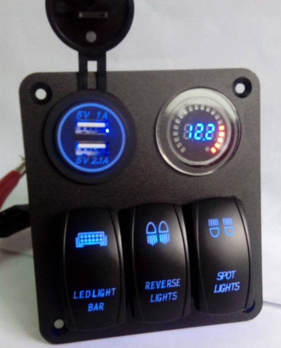 三位面板组合开关 游艇房车汽车面板开关 船用驾驶面板控制开关 Y