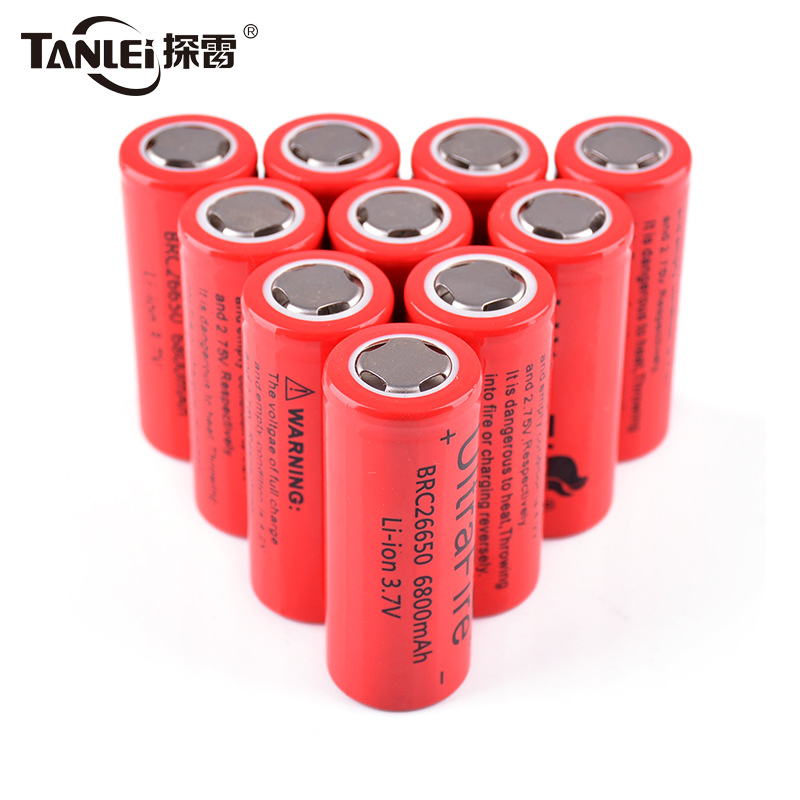 厂家供应A品26650锂电池 高容量3.7v 4.2v充电长续航户外照明电池