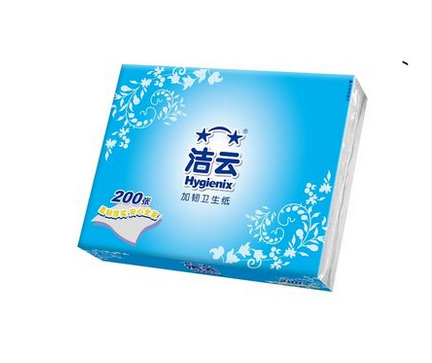 洁云纸巾36包 平板纸卫生纸加韧200张草纸柔韧纸巾家用厕所手纸