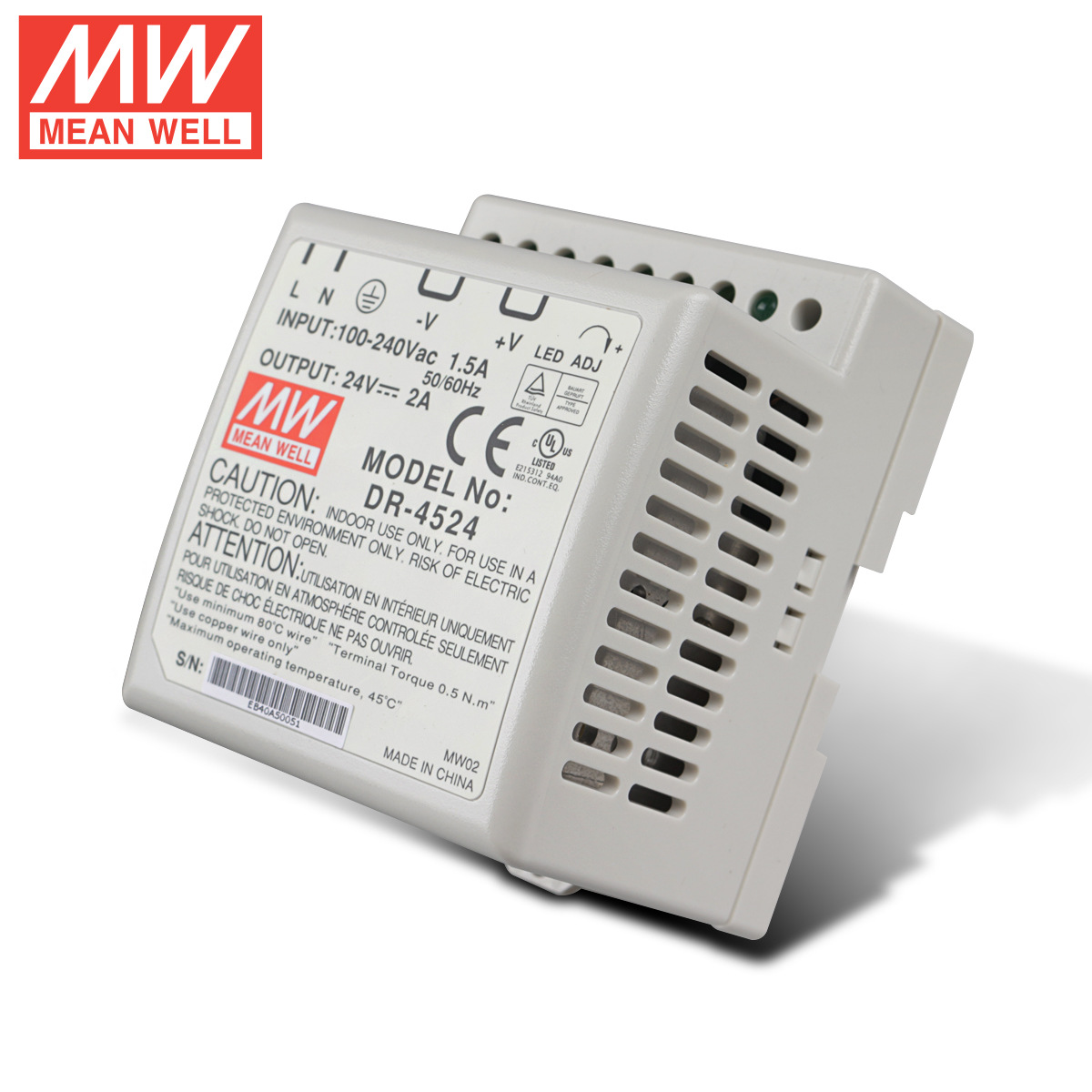 ȫ��ԭװ̨��MEAN WELL��γ�����Դ DR-4524 45W 24V 2A �ֻ�