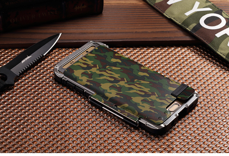 Armor King Iron Man Luxury Shockproof Stainless Steel Aluminum Metal Flip Case Cover for Samsung Galaxy S6 Edge Plus G9280