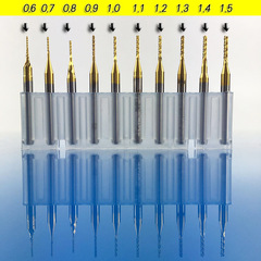 PCB milling cutter, tungsten steel engraving machine knife, circuit board opening rough corn milling cutter 3.175 titanium plated gong knife combination wholesale