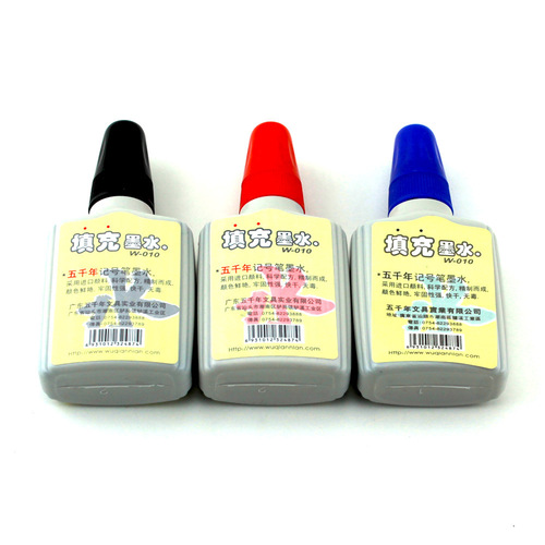 Five Thousand Years Marker Ink W-010 Marker Refill 45ml available in black, red and blue colors