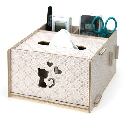 craftsman Artisan originality woodiness desktop storage box a living room multi-function Remote control Tissue box tissue