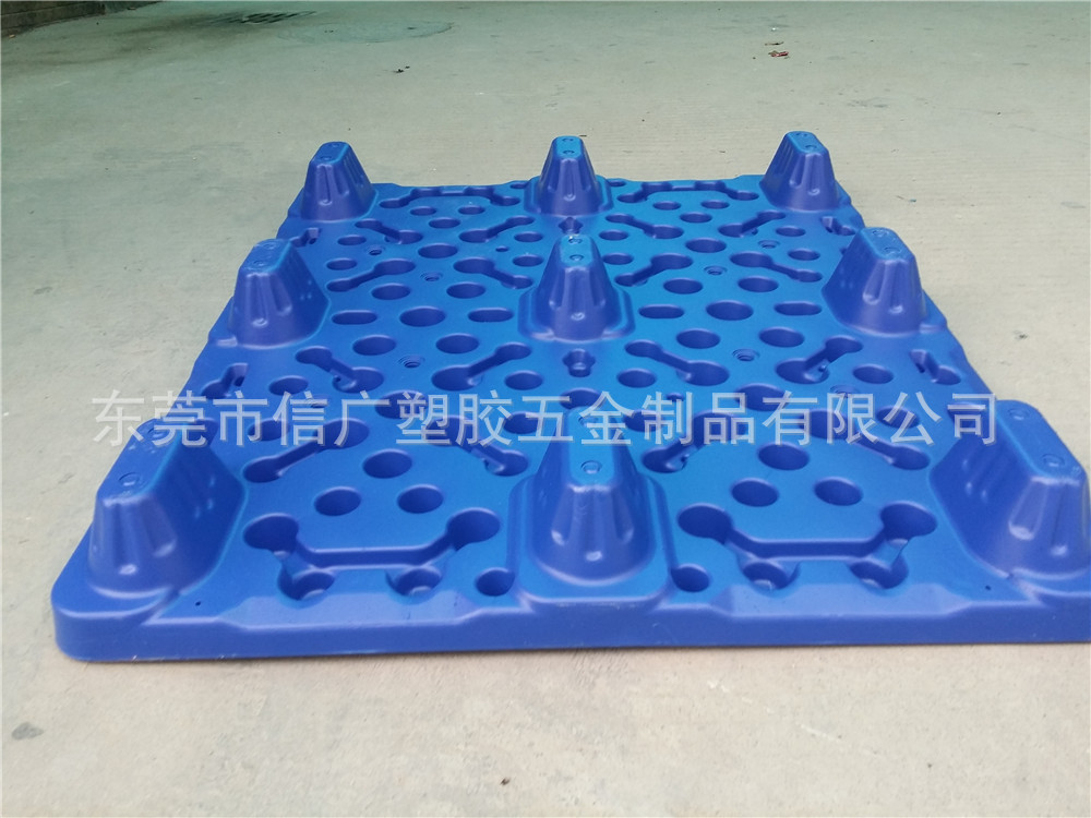 九脚吹塑卡板 中空吹塑托盘 塑料吹塑地台板 蓝色防潮湿栈板垫板