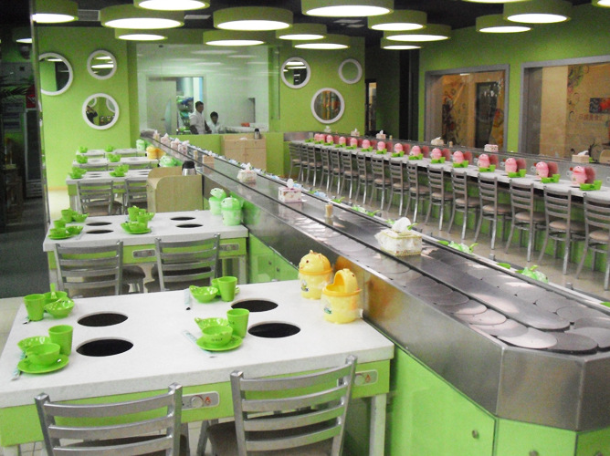 回转餐厅旋转平台,寿司回转平台,旋转酒店观光平台,火锅输送平台