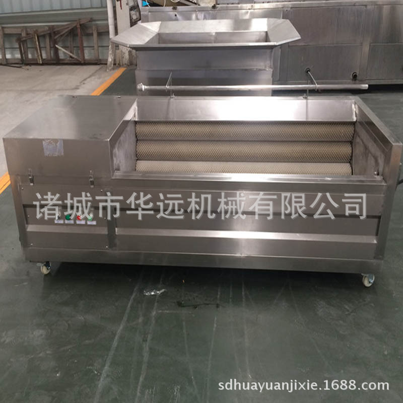 核桃清洗去皮设备不锈钢毛刷清洗机翻浪式全自动果蔬加工专用