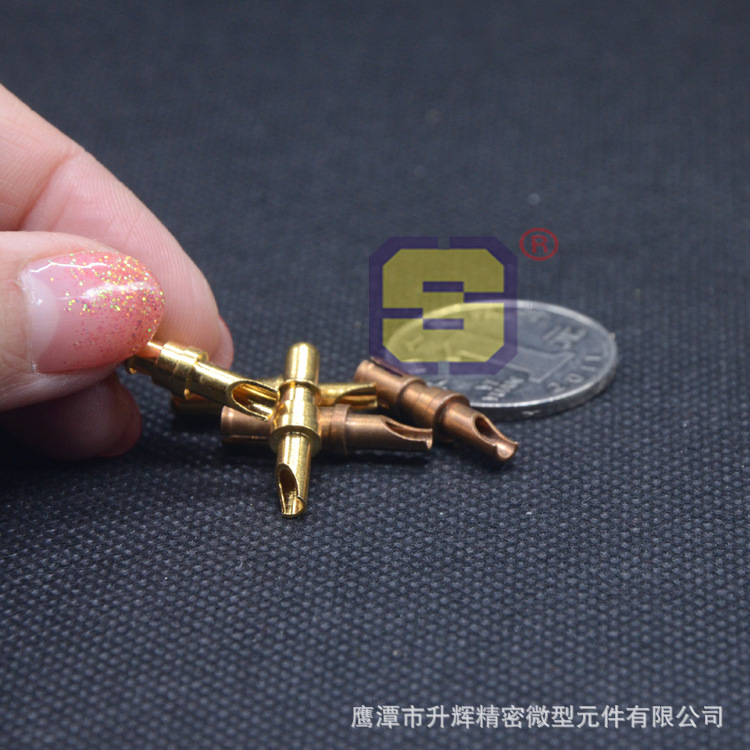 厂家直销 车削件微型轴PIN针插针插孔 CNC精密冠簧冠簧插孔加工