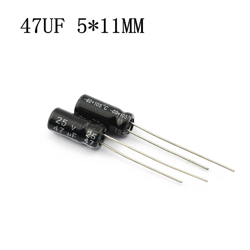 优质电解电容 25V 47UF  5*11MM  全新原装