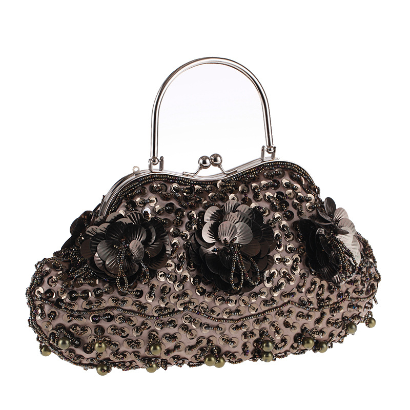 Vintage Traditional Craft Handmade Dinner Bag Exquisite Beaded Bag Women's Handbag display picture 12