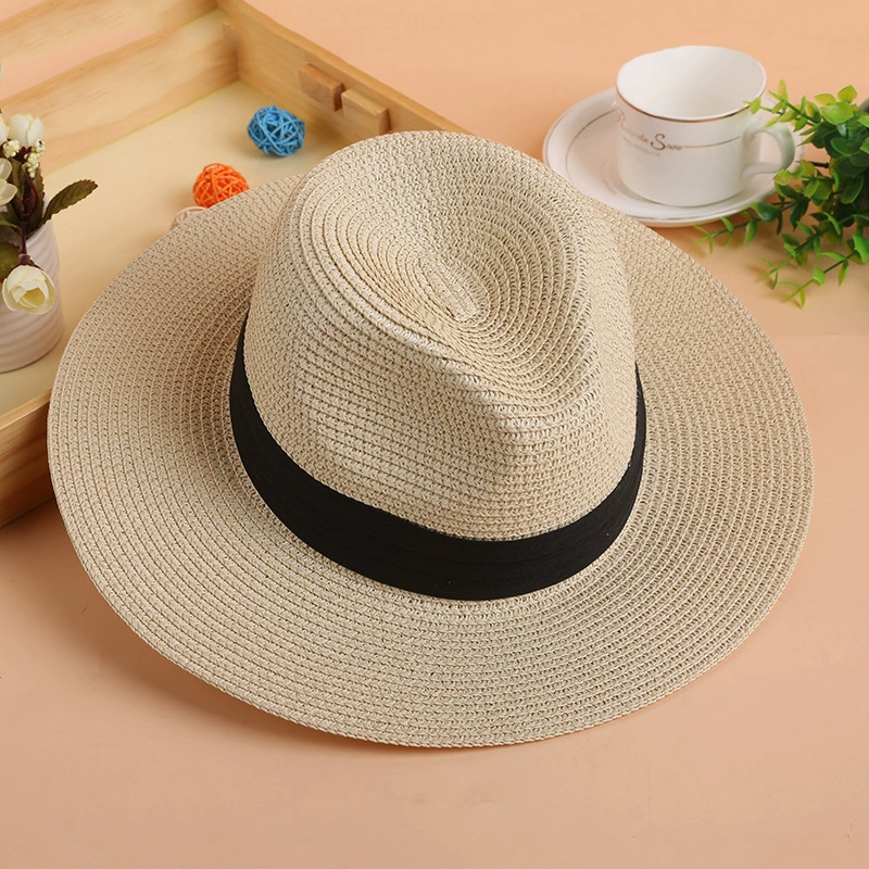 Hot -selling pepper and straw hat Summer sun sun beach straw hat British jazz hat simple little hat manufacturer wholesale