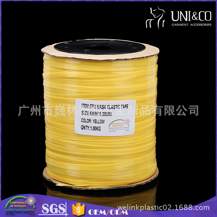 yellow elastic tape for mask (