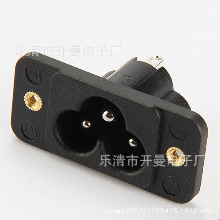 【开曼】供应AC 插座 AC-03B 梅花插座 大梅花插座 带螺丝孔