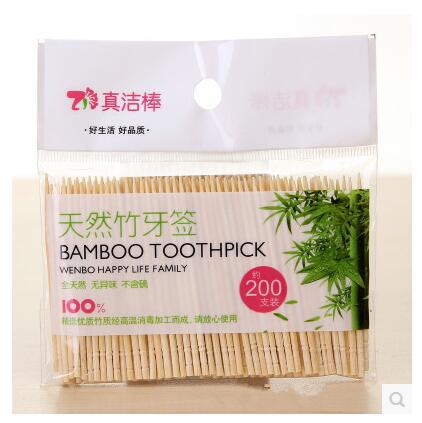 originality environmental protection hotel Restaurant household toothpick Portable Bagged Bamboo Toothpick 200 root