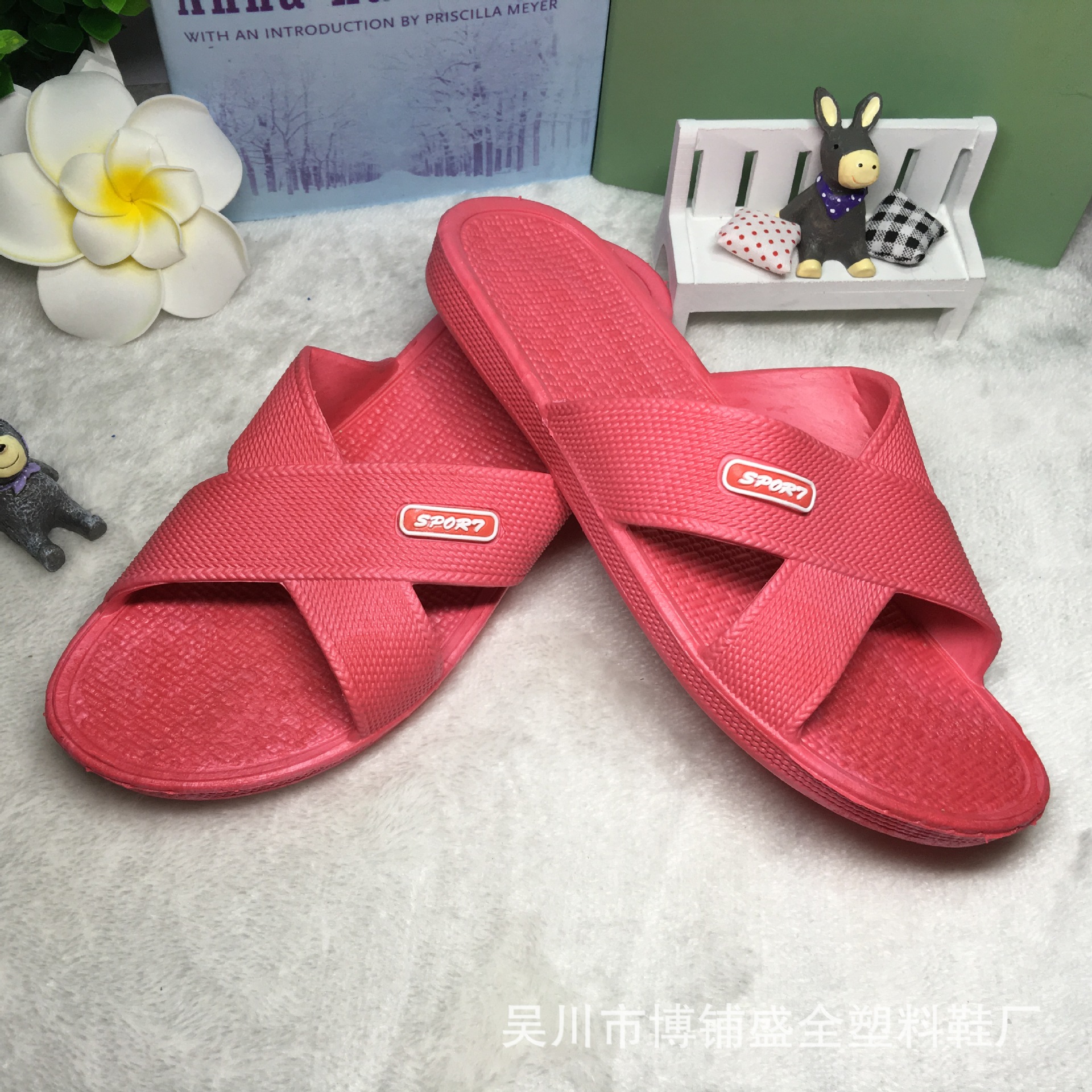 女士拖鞋家居鞋适合酒店浴室工厂PVC塑料防滑摆摊女拖鞋-阿里巴巴