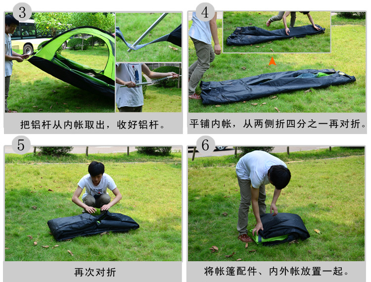 Factory wholesale double camping outdoor supplies 2-3 people camping rainstorm aluminum pole tent rainproof 5000mm