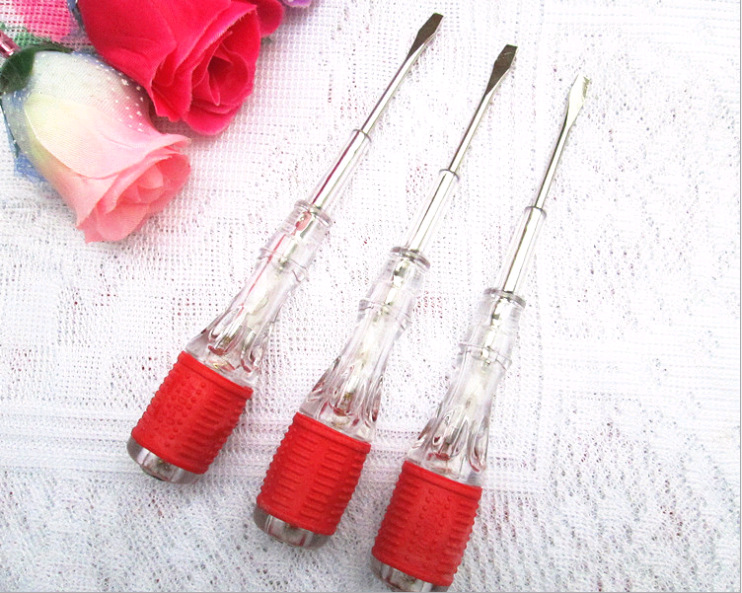 大头电笔批发 电工笔 感应电笔 红柄一字电工笔