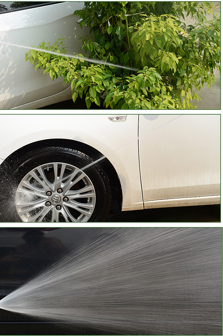 The manufacturer supplies a new model of high-pressure car wash water gun with an aluminum alloy coated copper-plated nozzle for home car washing and brushing