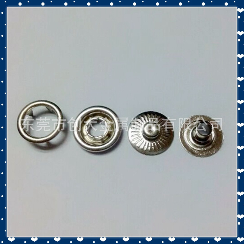 厂家供应14L/9mm五爪扣 五爪四合的 珠光五爪扣 尼龙五爪钮