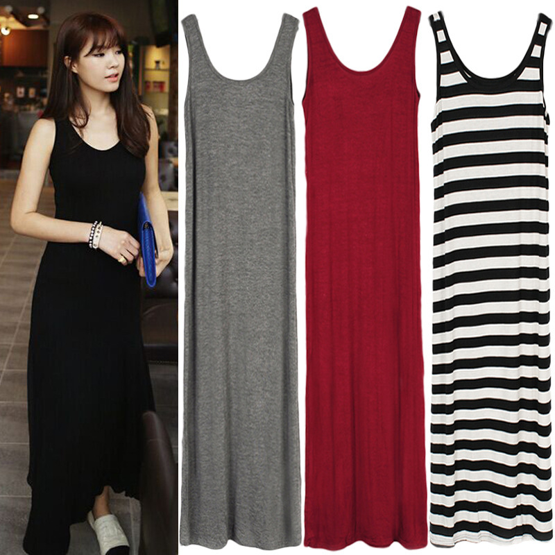 Spring and Summer loose modal dress dress women's strap bottoming vest dress beach dress plus size one-piece delivery Spring and Summer loose modal dress dress women's strap bottoming vest dress beach dress plus size one-piece delivery