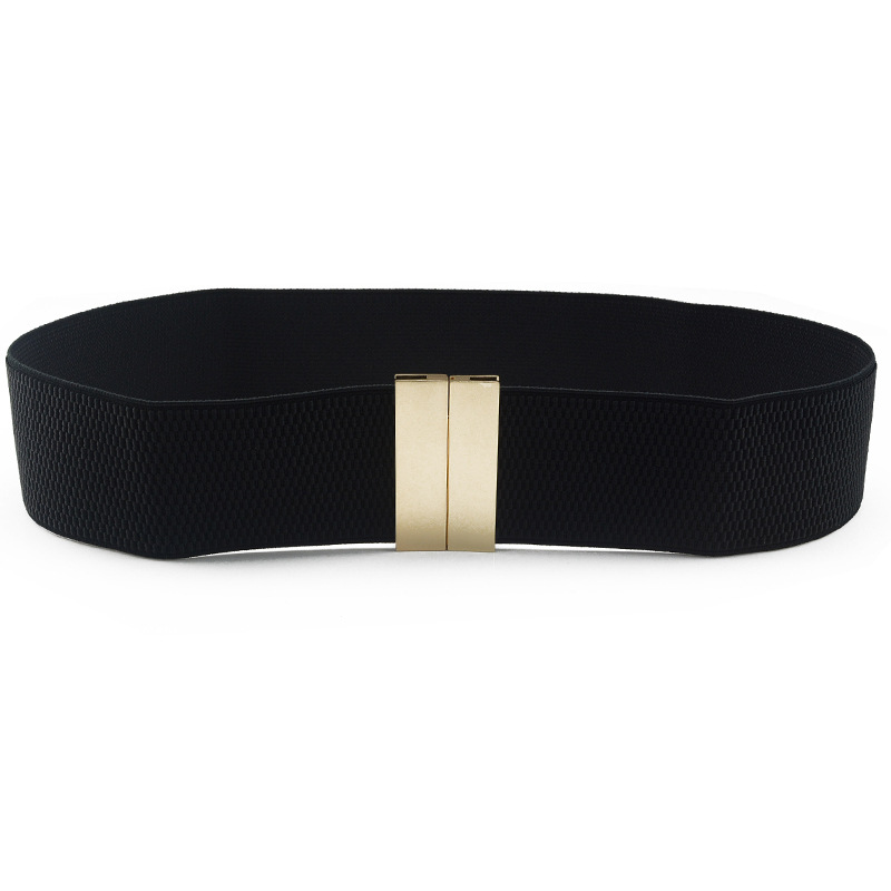 Dress Decorative Elastic Women's Waist Cincher Korean Style Ladies Wide Stretchy Black Belt_voghion.com