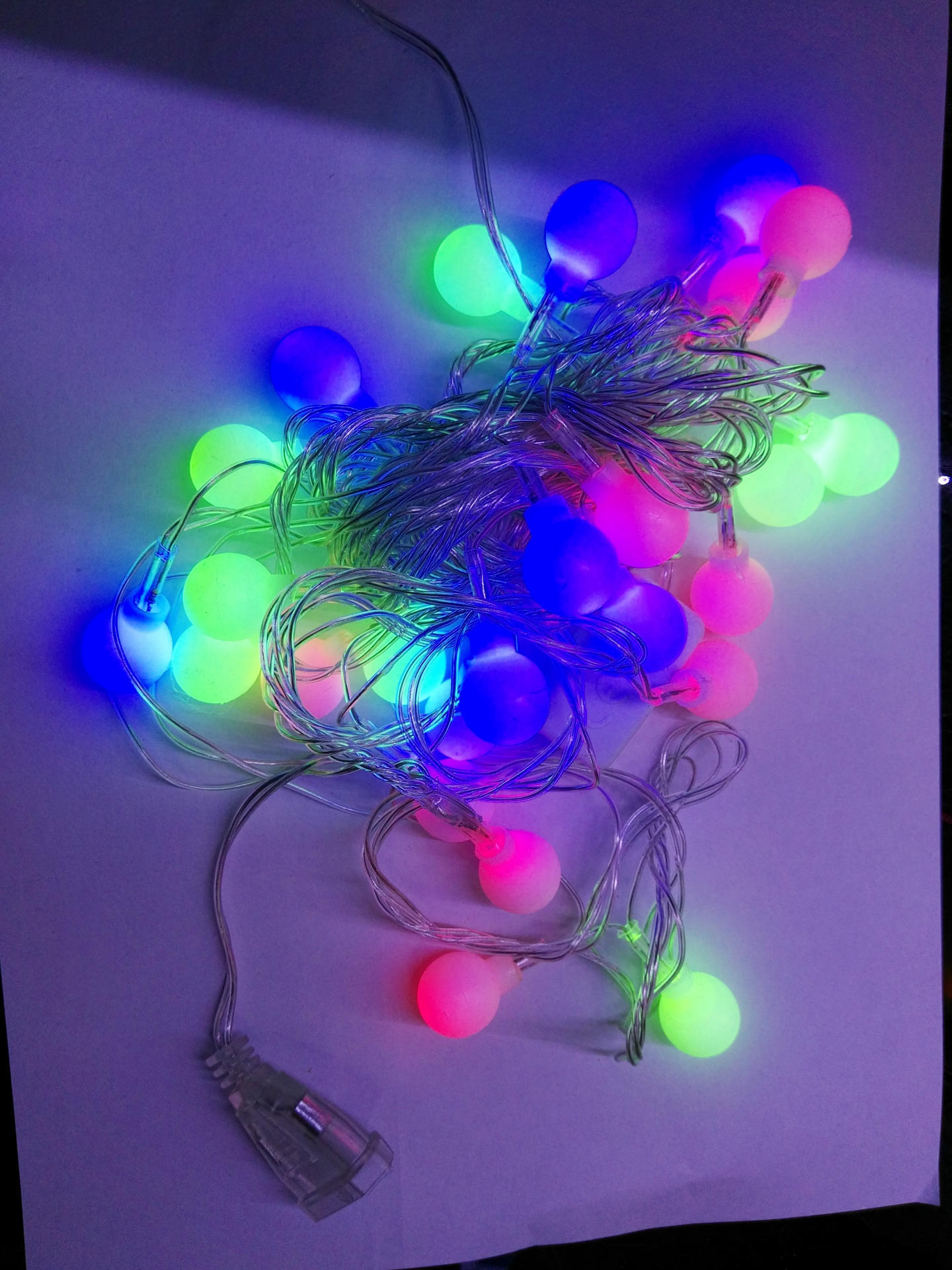 热销爆品 圆球LED圣诞灯串 装饰节日串灯 带尾插 厂家直销|ru