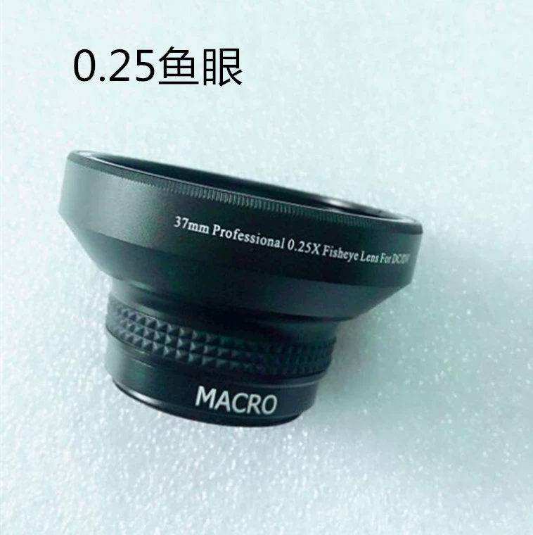 Интерфейс 37mm мобильный телефон 0.25X широкоугольный объектив рыбий глаз HD зеркальный объектив 0.25x объектив рыбий глаз