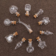 DIY手工材料配件厂家 干花圣诞许愿瓶漂流瓶带木塞 创意漂流瓶