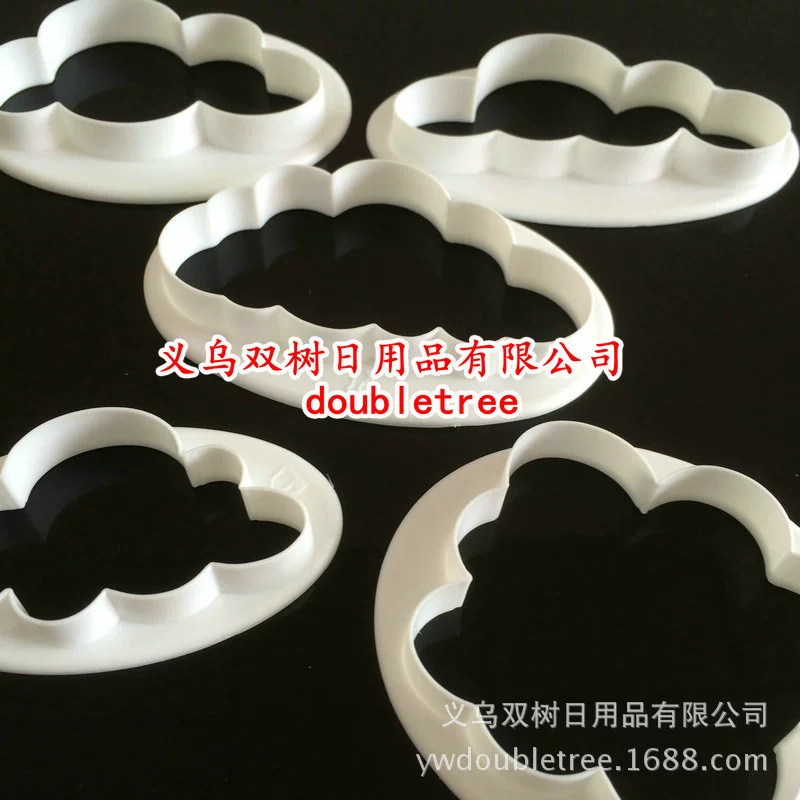 New product cake mold 5PCS cloud flood sugar cake decorative print mold cutting mold European standard hardcover