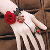 Women's retro red rose lace bracelet new creative hand accessories hot selling cmb291