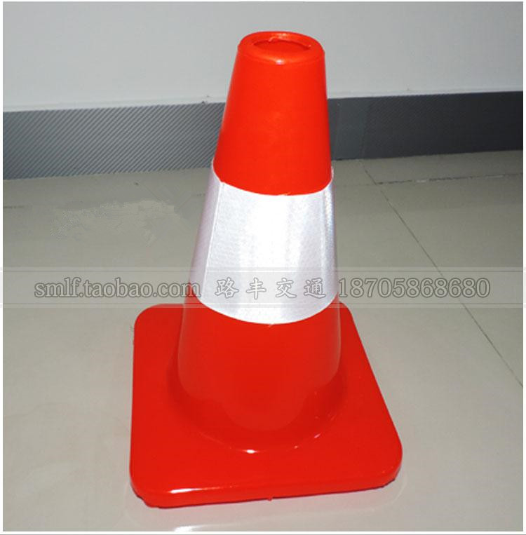 45CM新料PVC塑料路椎 圓形路椎 隔離雪糕筒防撞交通設施廠家直銷