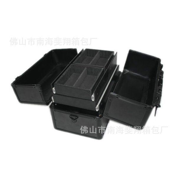 供应各种材质面料铝箱 高档PU化妆箱 多功能手提工具箱 收纳箱