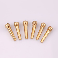 Beautiful folk guitar pure copper guitar string pegs, brass solid conical string saddle, extended sustain