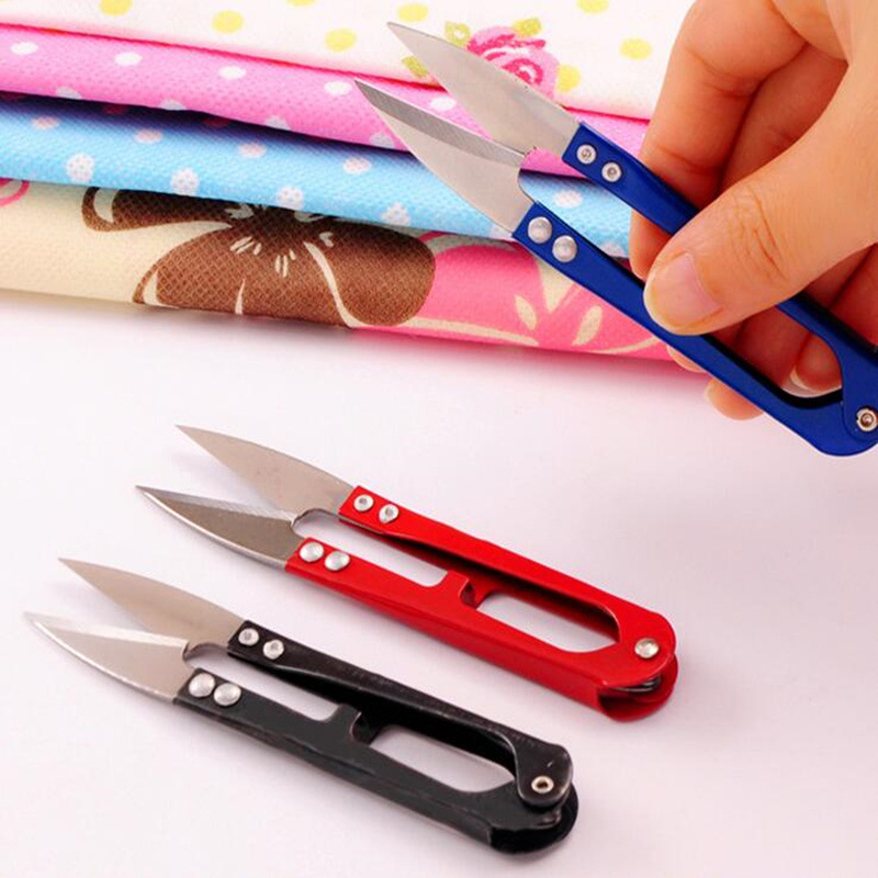 Stainless Steel Cross Stitch Scissors Small Scissors Yarn Scissors Fishing Thread Scissors U-shaped Fishing Line Scissors