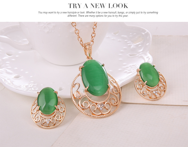Occident and the United States alloy Diamond Jewelry Set (61152152)NHXS1428-61152152