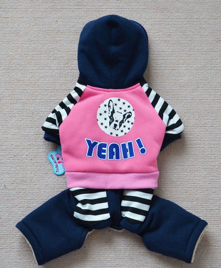 服装-条纹口袋双层加厚卫衣 字母圣诞节卫衣 宠