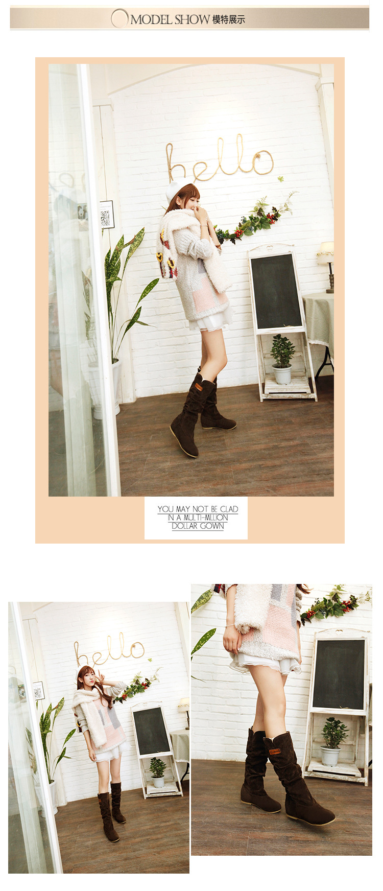 Bottes femme en Daim - Ref 3355122 Image 5